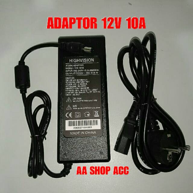 AC / DC Adapter 12V 10A Adaptor DVR / CCTV 12V 10A
