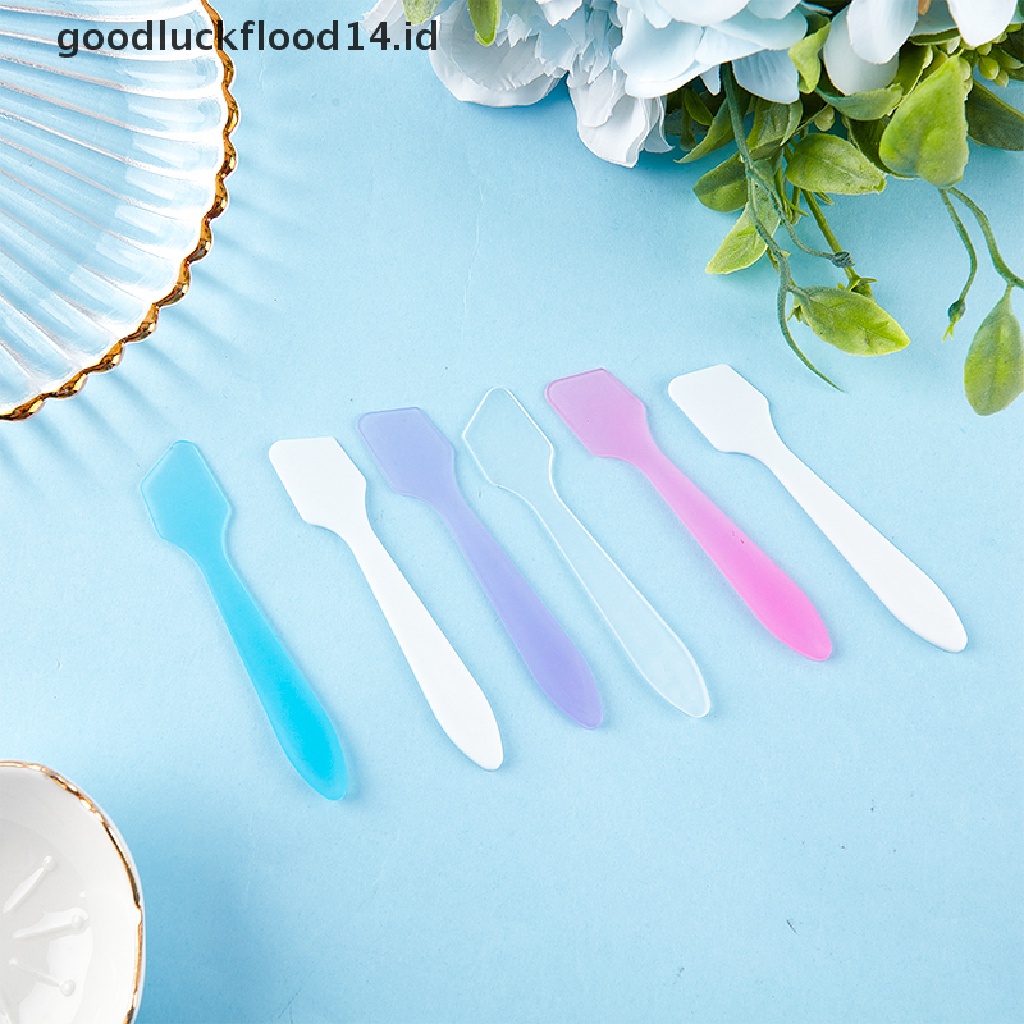 [OOID] 10 Pcs Mini Cosmetic Spatulas Scoop Face Cream Makeup Mask Mixed Spoon Beauty ID