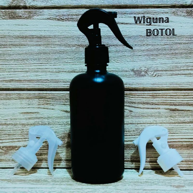 Botol Spray 500ml Hitam / Botol HDPE 500ml Hitam Tutup Spray Triger