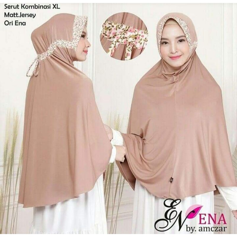 Hijab SERUT ADIBA JOKOWI SERUT LIST MOTIF Bunga