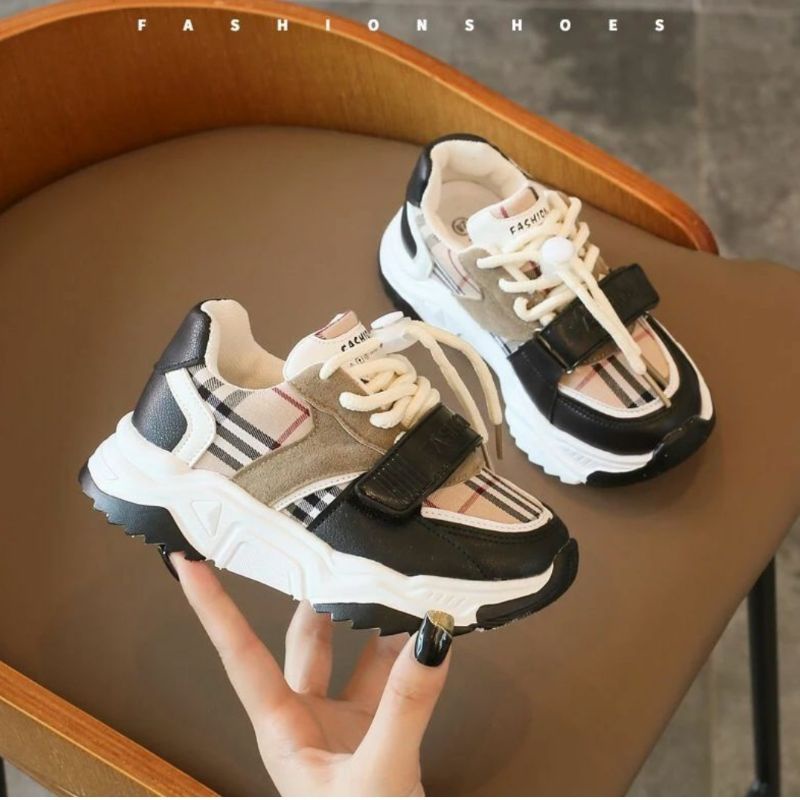 Sepatu Anak Sepatu Bryan Berry Kotak Kotak Anak TK SD Remaja Import Murah