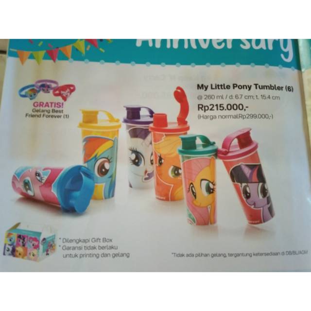 my little pony tumbler.botol mini anak tupperware