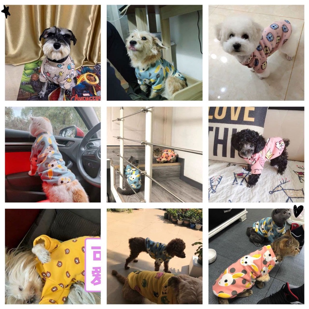 Baju Kucing Wholesale Cartoon Pet Clothes Dog Cat Import FEFARM