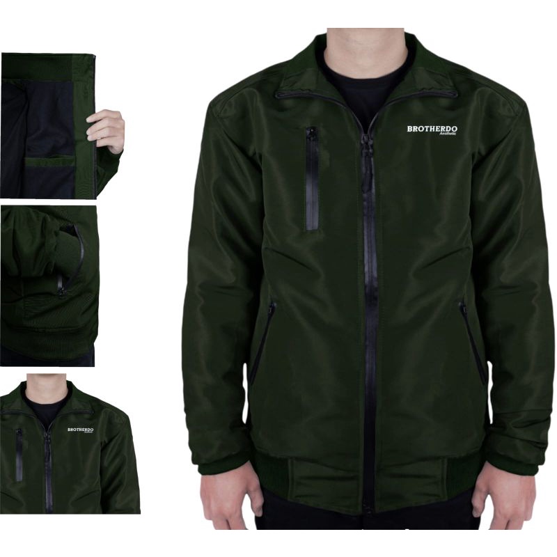 Jaket pria taslan waterproof  windproof outdoor Brotherdo