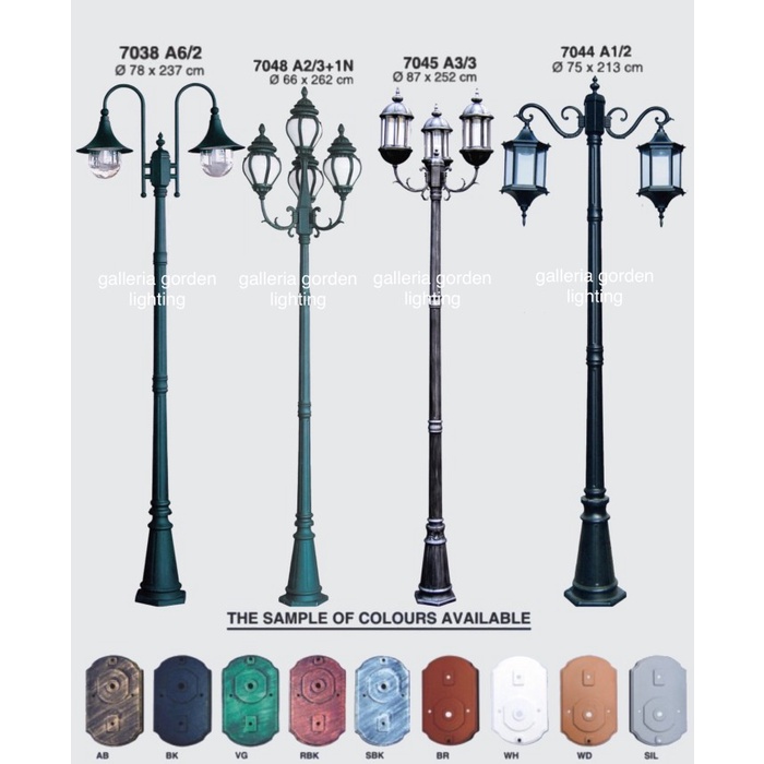 lampu taman outdoor tiang