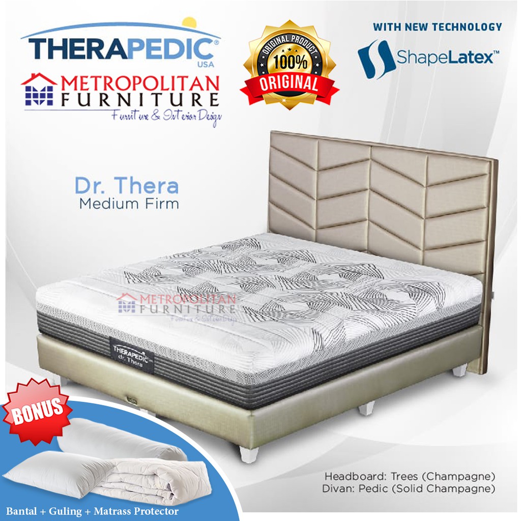 Springbed Therapedic Dr. Thera FULL SET / Kasur Orthopedic / Matras Tulang Belakang / Spring bed