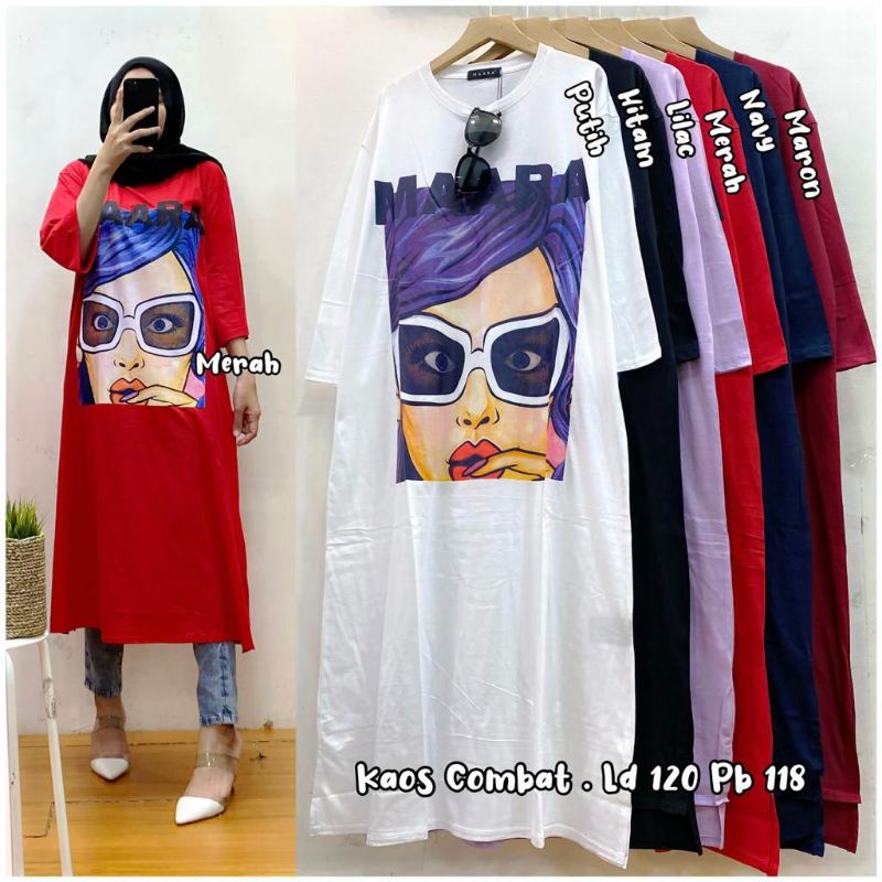Kaos Long Tunik Oversize Cewek Premium