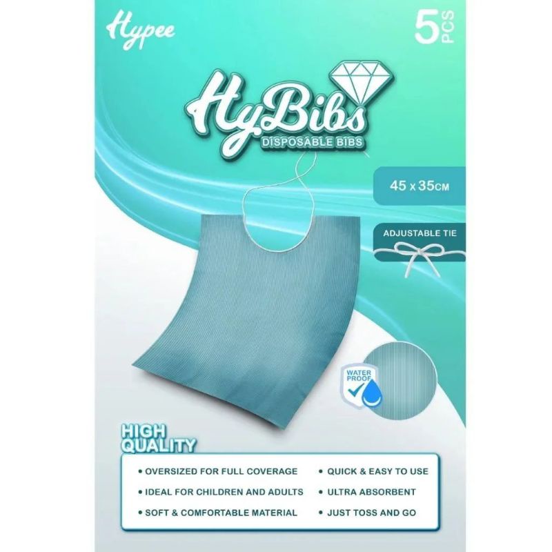 Hypee Hybibs isi 5pcs/pack Celemek Sekali Pakai / Disposable bibs