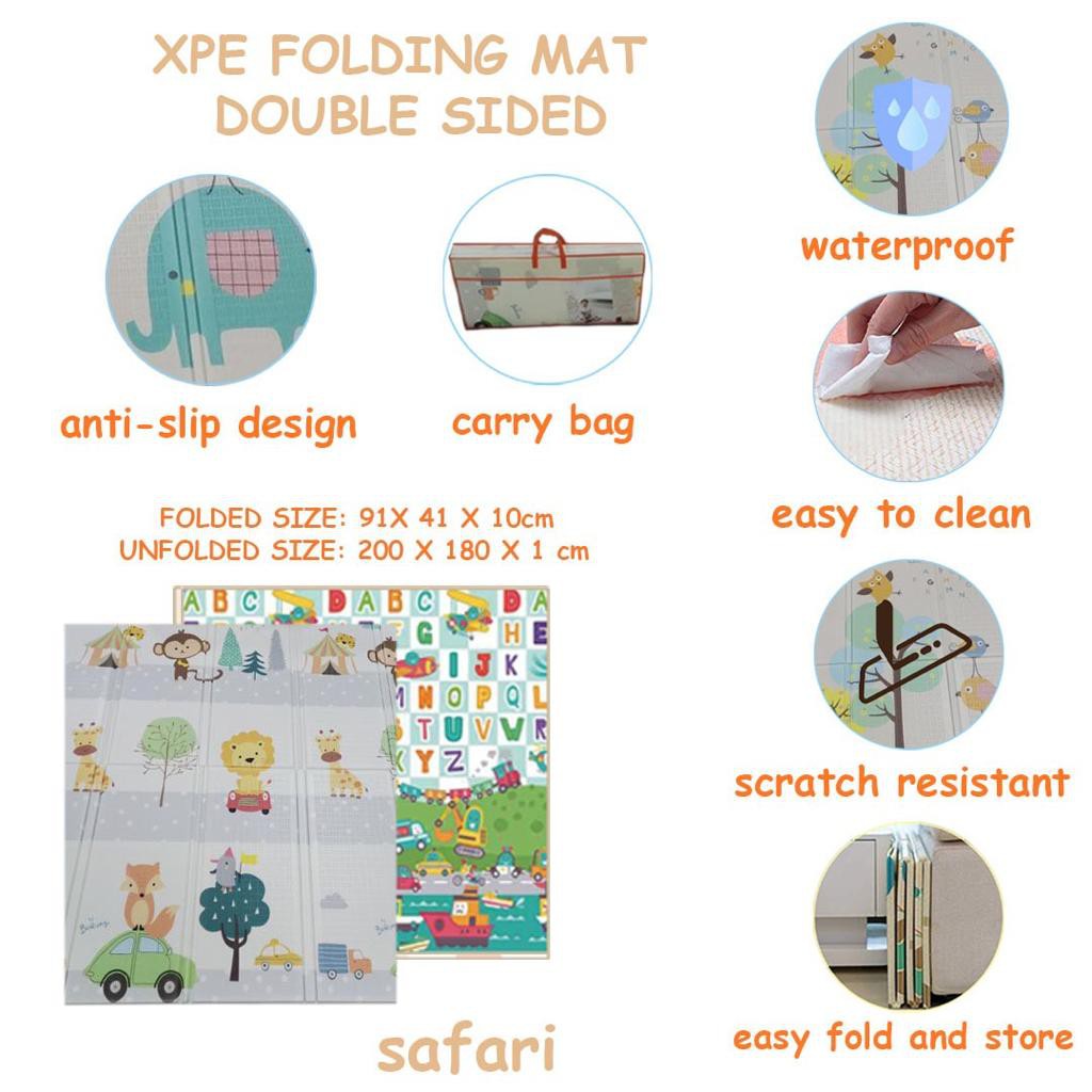 Right Start XPE Folding Mat Double Sided Antislip Carry Bag Waterproof Foldable Karpet Bayi Playmat