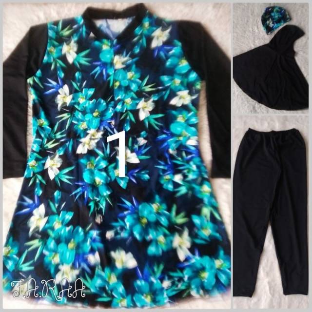 BAJU RENANG JUMBO BIGSIZE MUSLIMAH HIJAB JILBAB SIZE 3XL/4L LD 110 - 140 FIT BB 90KG