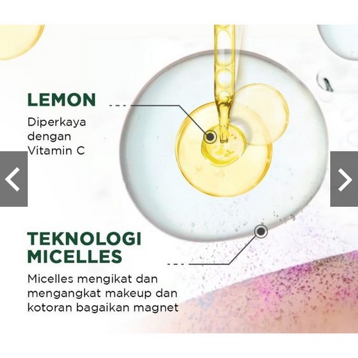 Garnier Micellar Cleansing Water Vitamin C( Untuk Kulit Kusam &amp; Sensitif) 120ml/400ml