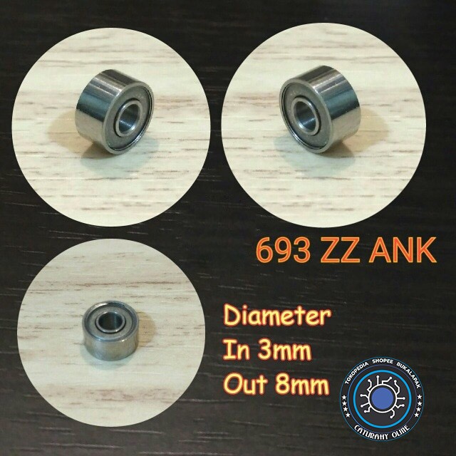 Bearing kecil tamiya 693 zz ANK 8 mm 3 Bering 8mm 3mm