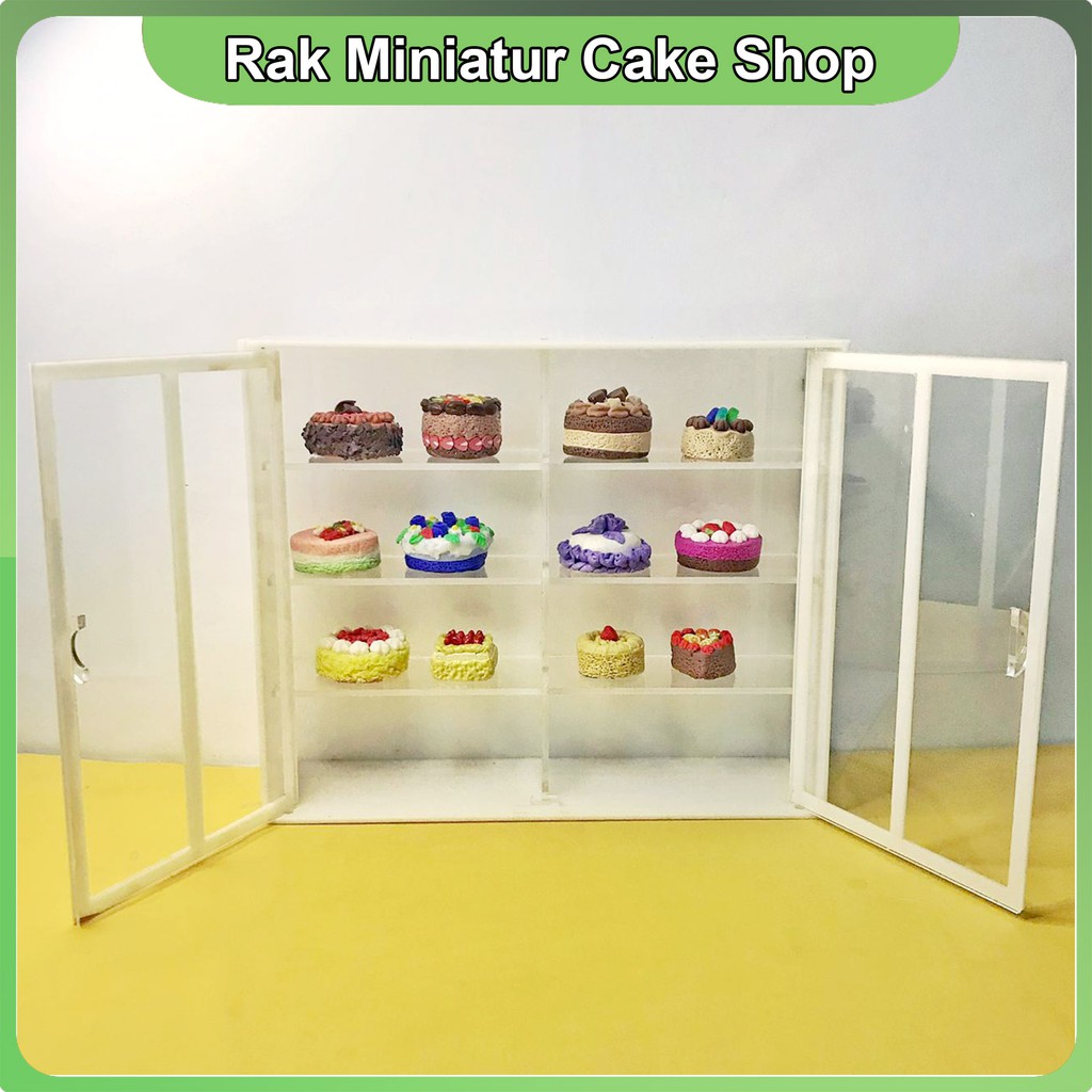 Rak Cake Shop - Bakery Miniatur Bahan Acrylic/Akrilik