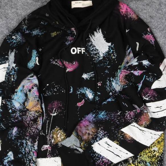 Terbagus.. JAKET SWEATER HOODIE OFF WHITE GALAXY