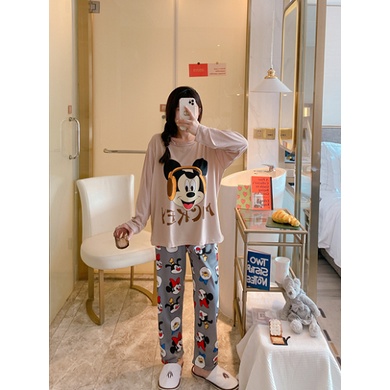 Piyama Wanita Lengan Panjang Stelan Panjang Import Set Baju Tidur Wanita BT21