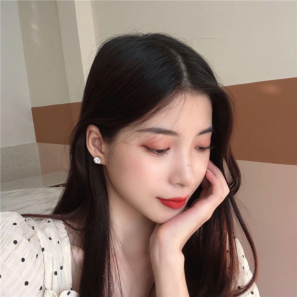 Mxbeauty Zirkon Anting Pejantan Elegan Halus Hadiah Fashion Gadis Sederhana Gaya Korea Anting