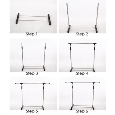 Stand Hanger Single Multifungsi Gantungan Baju Stainless Serbaguna