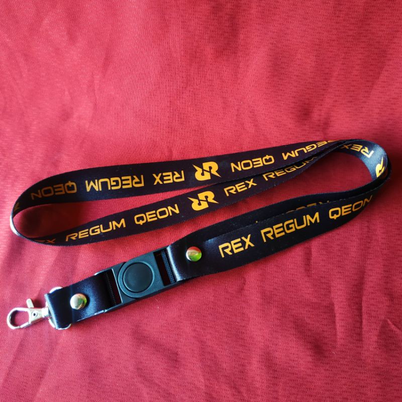 READY ✅ LANYARD RRQ GAMERS REX REGUM QEON SATUAN MURAH TALI CUSTOM PRINTING