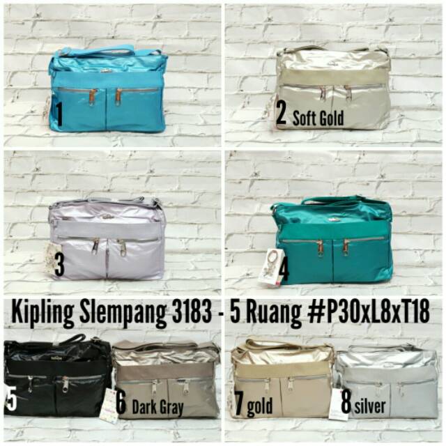 Tas Kipling selempang 3183. 5Ruang. 30x8x18cm. 110ribu