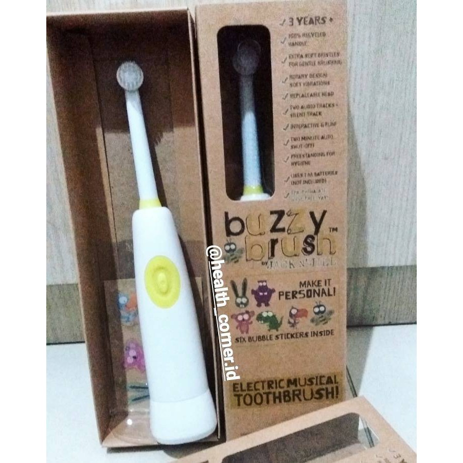 Jack N' Jill Buzzy Brush Musical Electric Tootbrush, Sikat Gigi Elektrik Anak