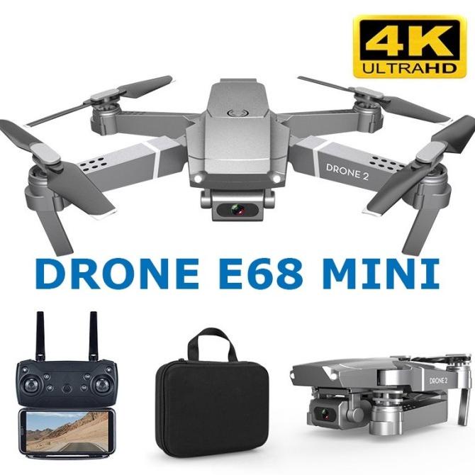 [ Promo ] Drone Mini E68 Rc Drone 4K Hd Camera Wifi Fpv Quadcopter Vs Dji Mavic - Drone Kamera Dan A