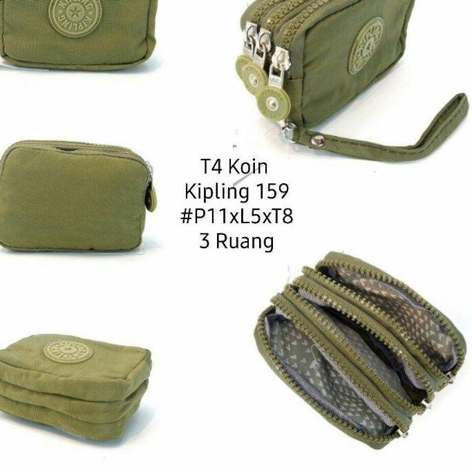 ❤️Promo Special ✅ Sale dompet koin kipling 3 resleting ♥♠