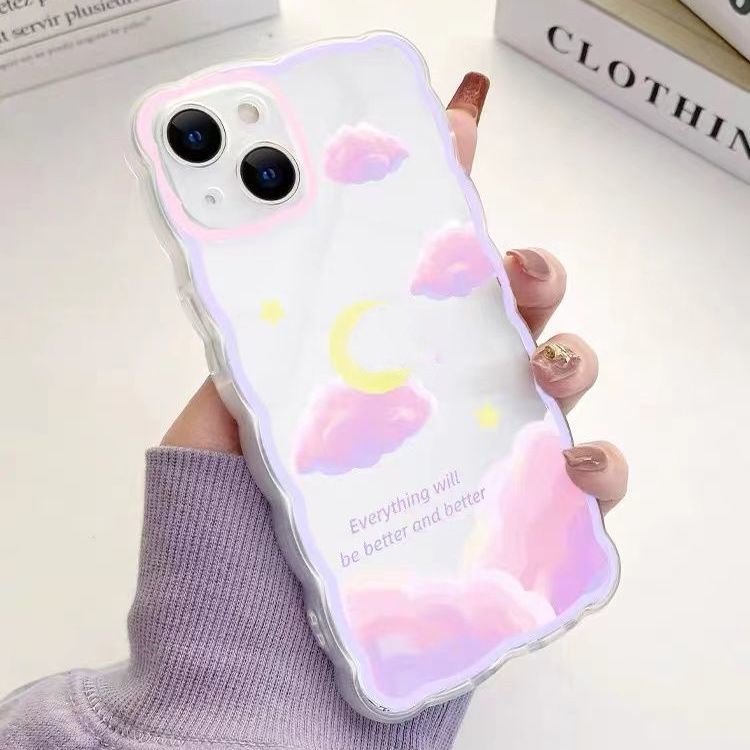 Soft Case Silikon TPU Transparan Desain Moonlight Untuk IPhone 13 12 Mini 11 Pro X XR XS Max Se20 6 6S 7 8 Plus