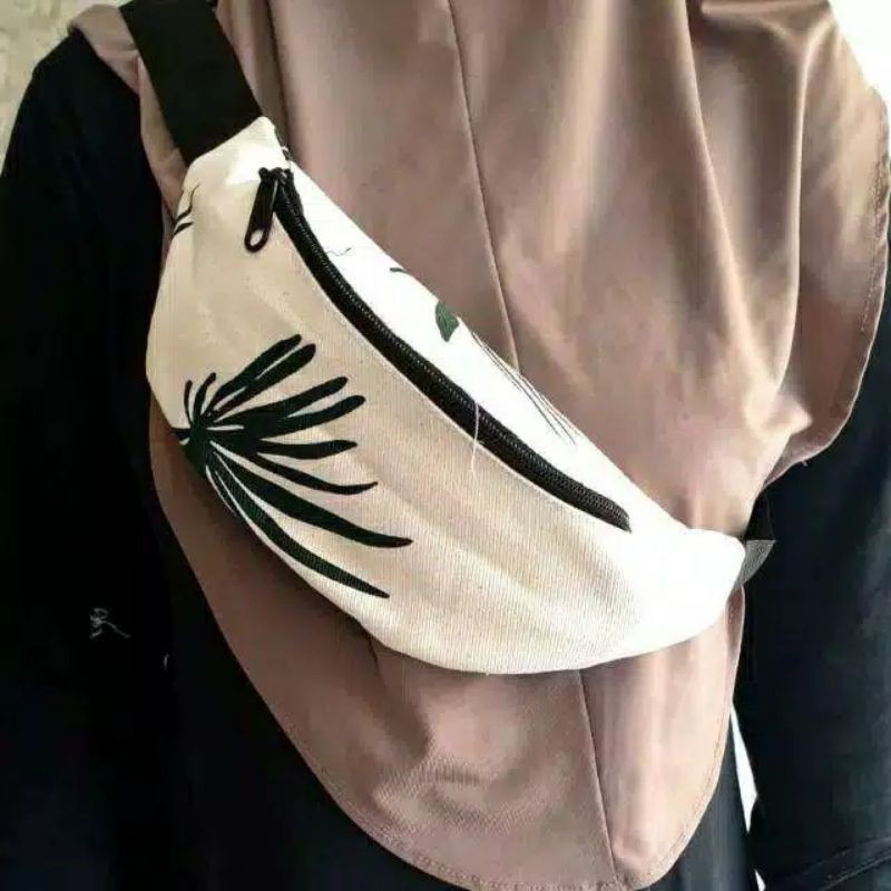 Waist Bag Kanvas / Tas Selempang Pinggang pria/ Tas Selempang Pinggang wanita