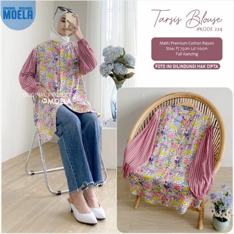 TARSIS BLOUSE LD 110cm // ATASAN WANITA ORIGINAL BERLABEL // BY MOELA-224