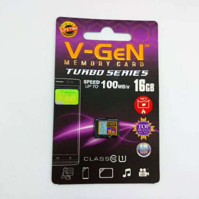 Micro SD V-GeN Top memory card 16GB class 10 Turbo series-original