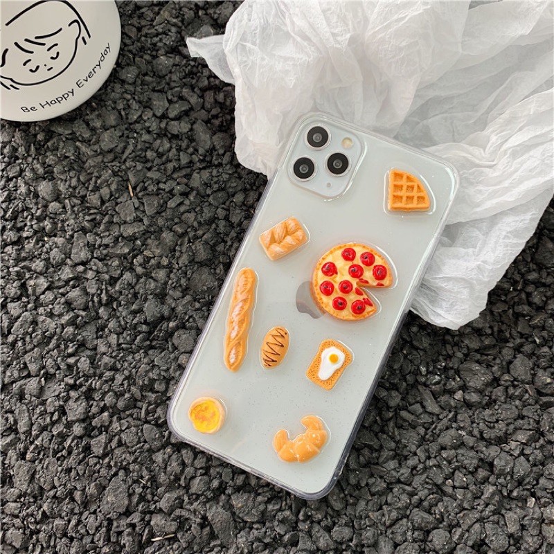 Pizza Bakery Case iPhone Oppo Vivo Xiaomi Samsung Realme C17 C15 C12 S1 F11 V15 V17 Pro Note 20 S20