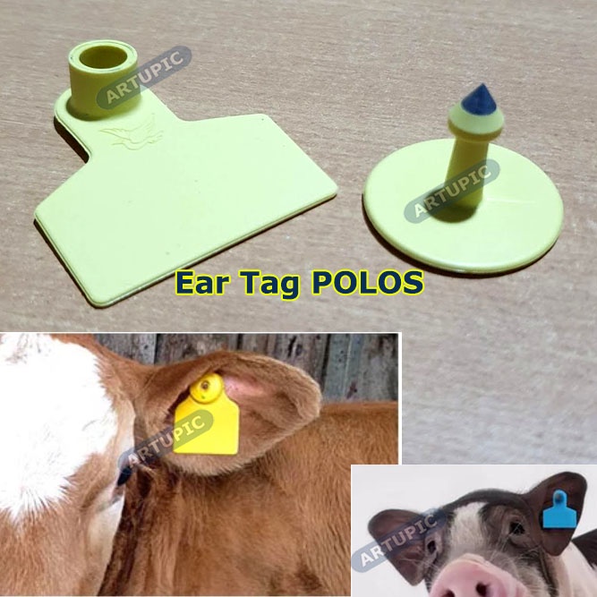 Ear Tag 4x5 cm POLOS ECERAN Eartag Anting Hewan Ternak Sapi Babi Kambing Domba Kuda Kerbau Bisa jadi Kalung Hewan