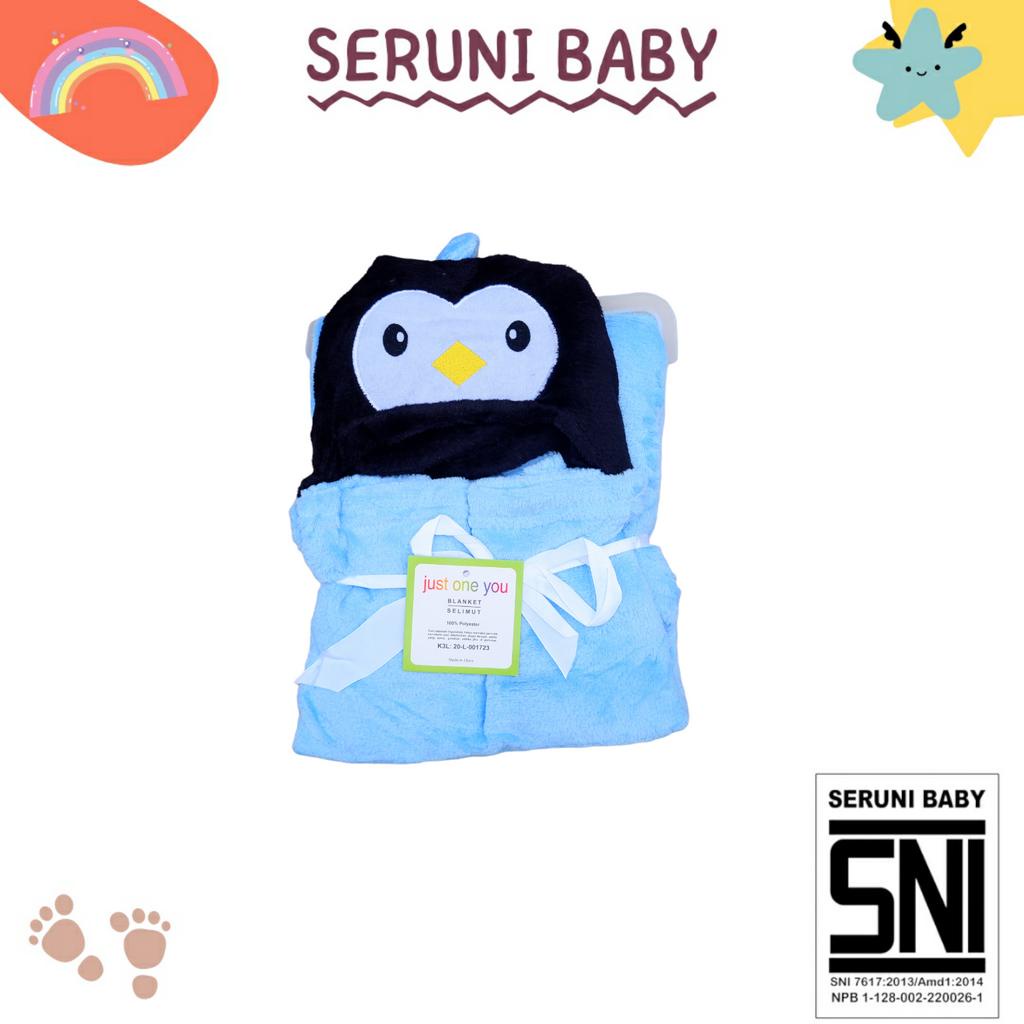 Selimut Bayi Karakter Fleece / Selimut Bayi Topi Boneka 3D