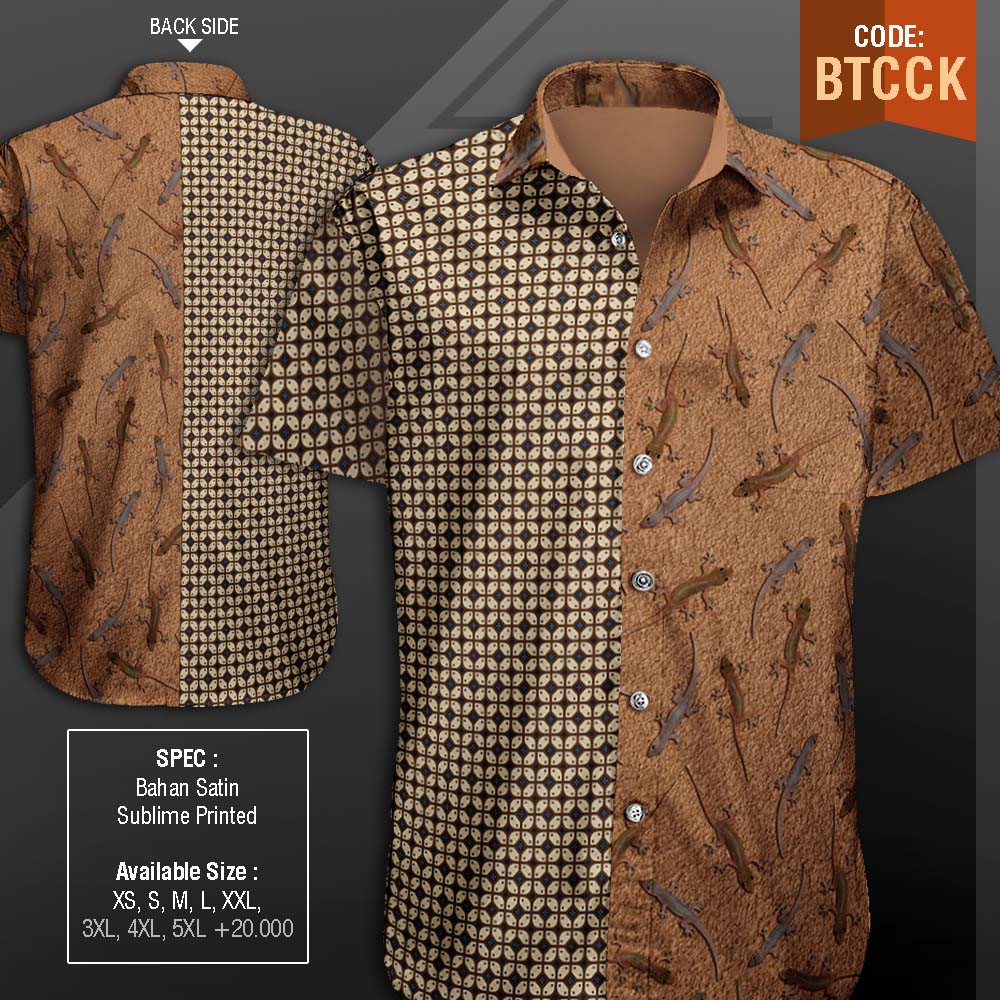 KEMEJA UNIK! BATIK KECOA, IKAN ASIN, TIKUS, CACING, KELABANG,  GURITA, CICAK. Cocok buat apa ajaa!!!