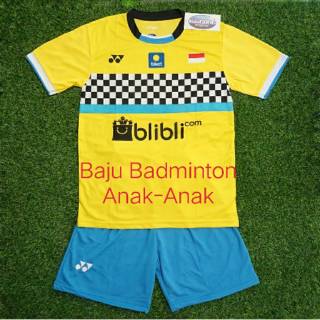 Baju Badminton  Anak  Y151 stelan Badminton  Anak  Kaos  