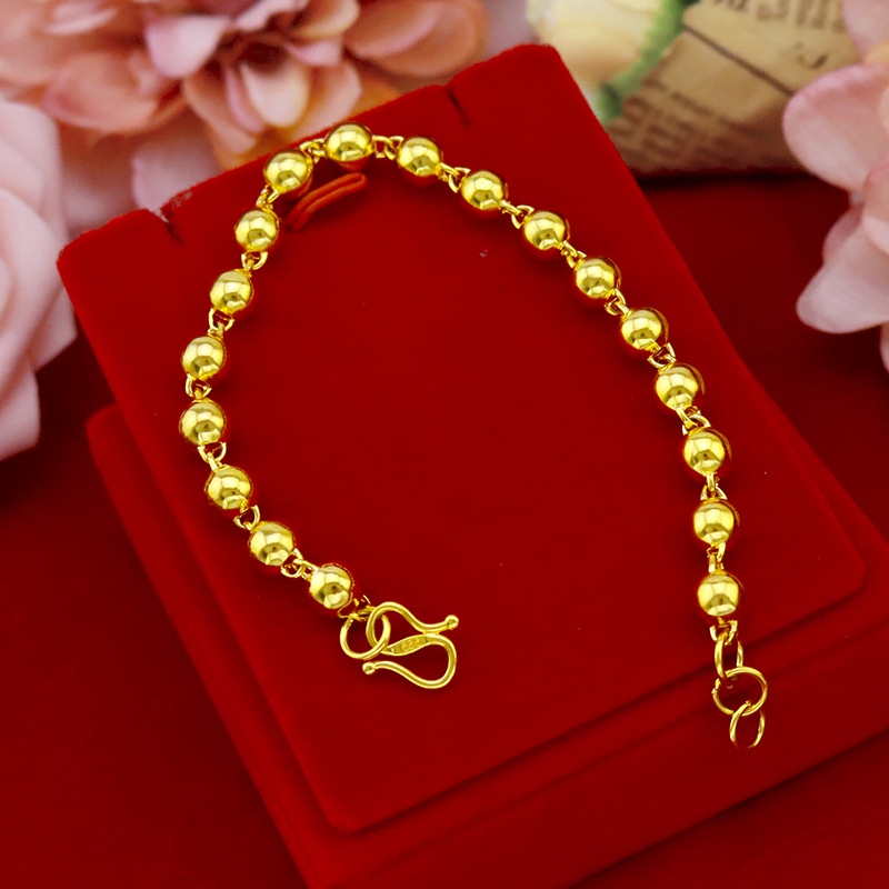 Gelang Manik-Manik Mutiara Bulat 24K Untuk Pria Dan Wanita