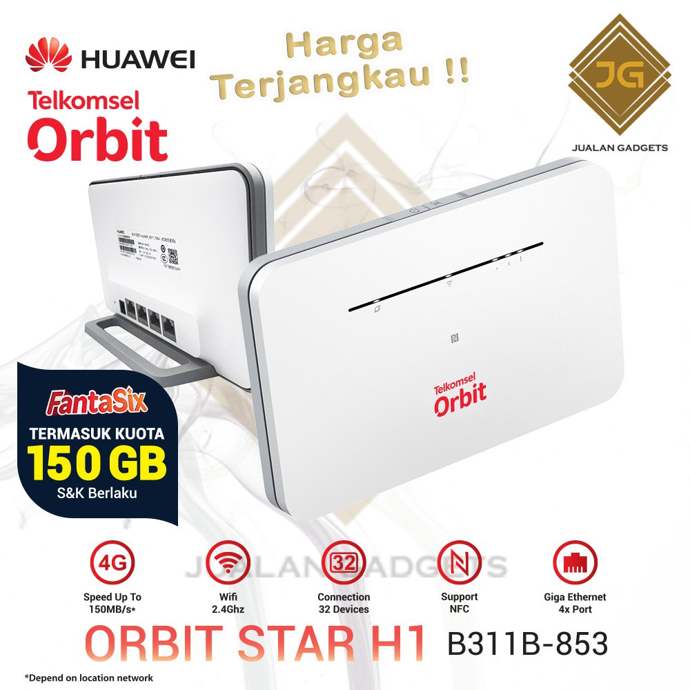 Telkomsel Orbit Star H1 - Home Router Huawei B311 4G Lte