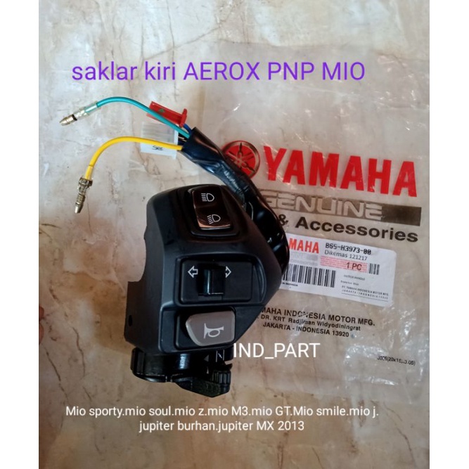 saklar kiri AEROX PNP Mio.ORIGINAL COSTUME. SWITCH HOLDER SAKLR KIRI MIO