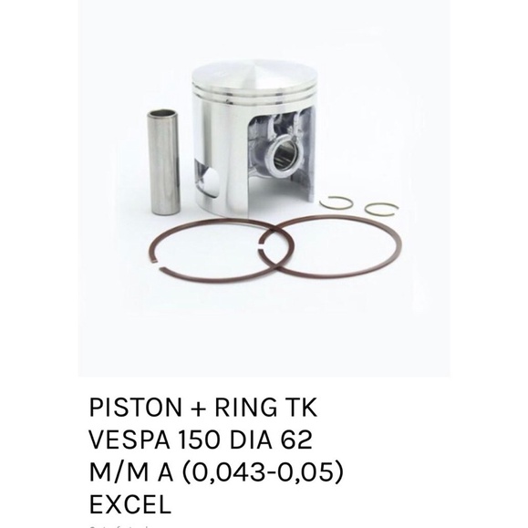 piston kit Tk Racing Vespa 2Tk 60mm 61mm 62mm 63mm Piston kit vespa 2tak Racing TK Pin 15 original TK racing-6