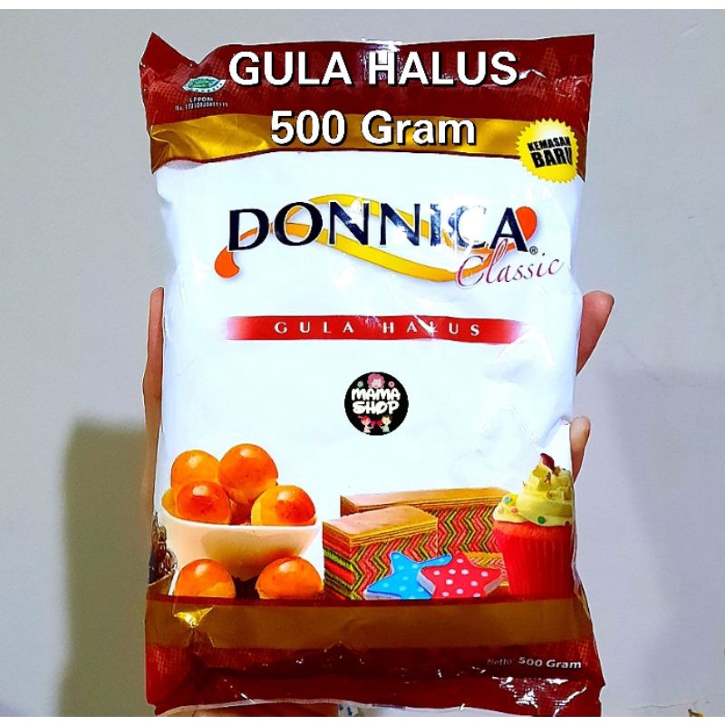 Gula Halus Donnica Classic 500 gr Gula Icing Sugar Bahan Kue Dekorasi Cake