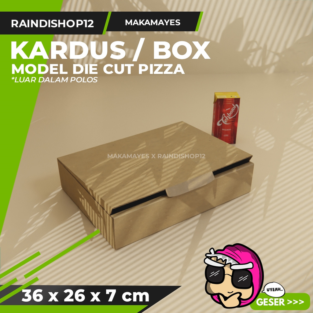 

(MIN 5 PCS) BOX 36 X 26 X 7 CM KARDUS DIE CUT PIZZA KEMASAN PACKAGING KADO