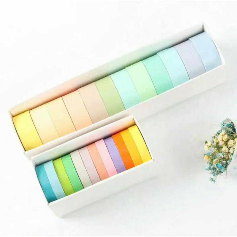 

Masking Tape/Perekat washi warna-warni macaron gaya Jepang lucu utk scrapbook/jurnal/diary/DIY