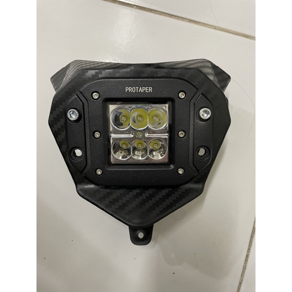 Batok lampu CRF 150 untuk lampu depan tembak 6 mata dll / batok lampu bahan abs premium carbon karbon