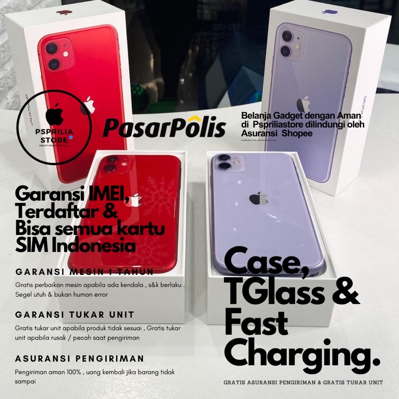 CUCI GUDANG  hp seken Iphone 11/11PRO - 64GB 128GB - Like New - JAMINAN ORI Garansi sinyal giveaway undian pasti untung-6