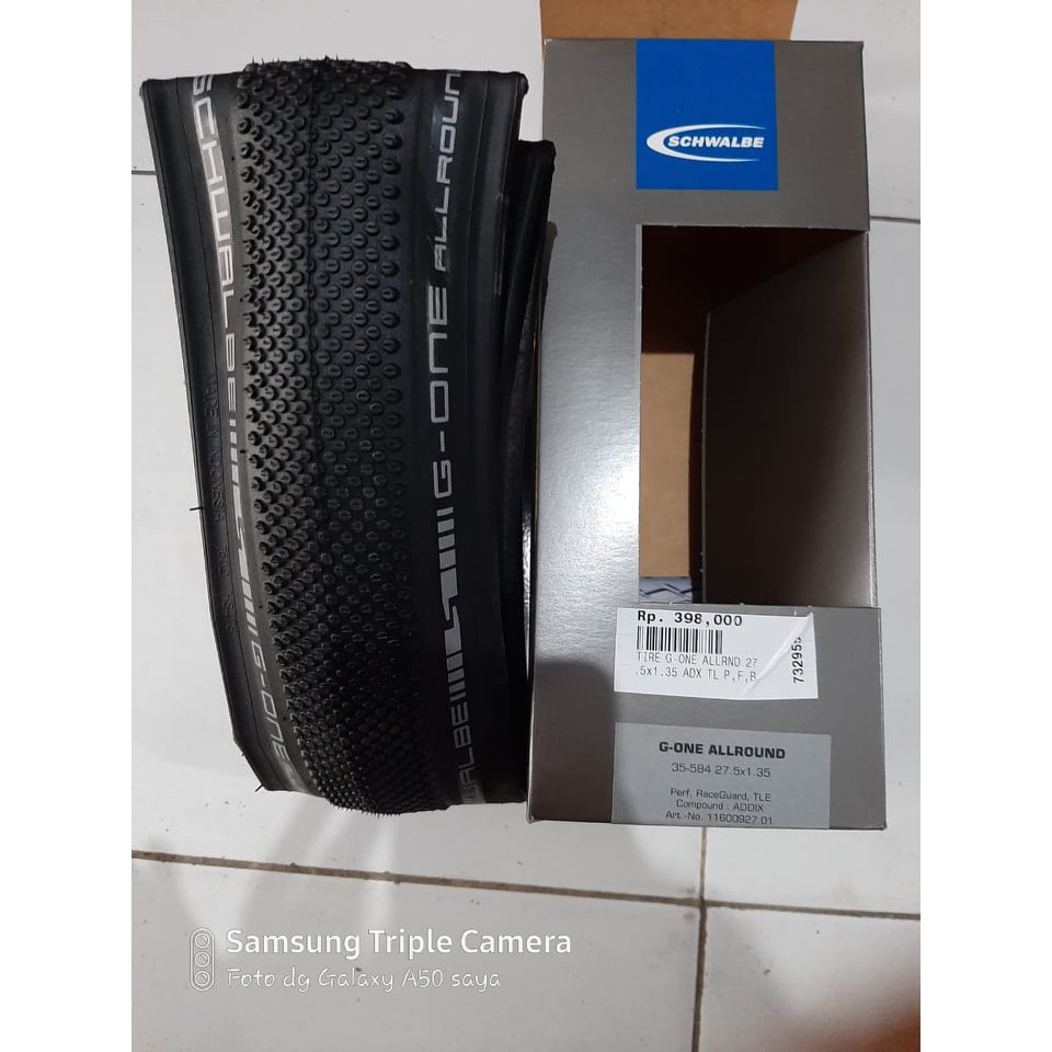 Tire Ban Luar SCHWALBE G ONE 27.5 x 1.35 ADX TL P,F,B kevlar