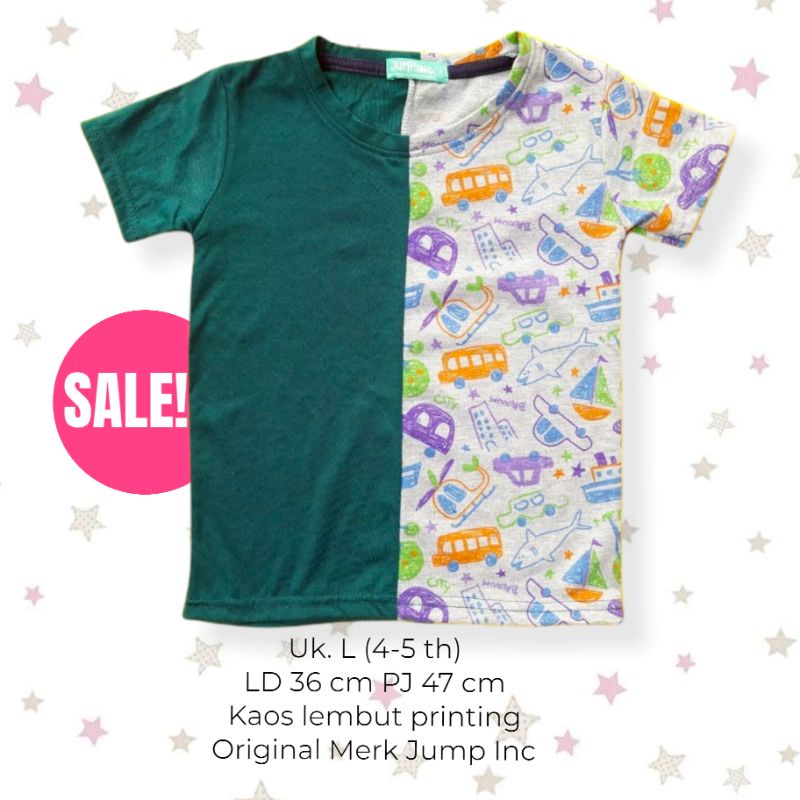 Obral Baju Anak Branded - Kaos Anak Printing Halus Merk Jump Inc