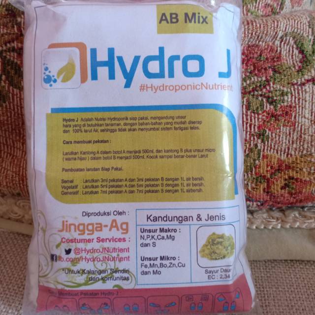 Pupuk sayuran hidroponik AB Mix/Pupuk Nutrisi Hidroponik sayuran daun AB Mix (Hydro J)/Pupuk AB Mix