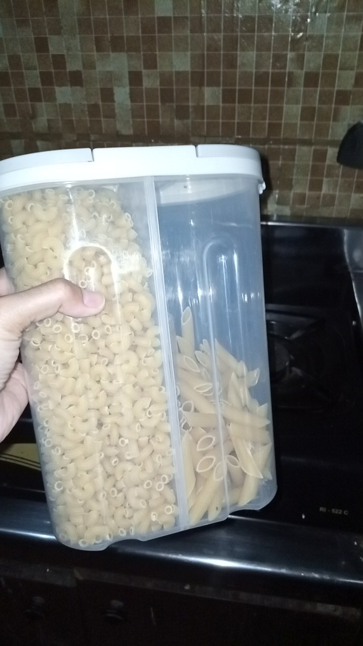 Hc Toples Tempat Penyimpanan Makanan Storage Jar Cereal Kontainer Penyimpanan Makanan 2 In 1