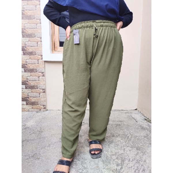 MUAT BB 85 KG CELANA JUMBO LUNA PANTS / CELANA BIG SIZE / CELANA JUMBO WANITA BEST SELLER