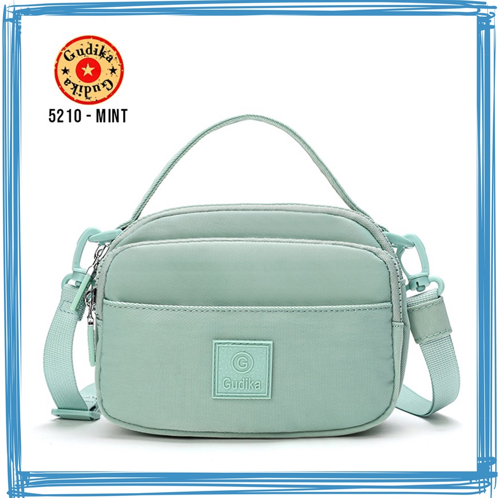 GUDIKA - Tas Selempang Wanita Import Original 5210 - Tas Wanita Selempang Bahu Import Korea Kekinian Terbaru Bahan Nylon Waterproof Anti Air - slingbag - tas mini - bag - cewek - imut - lucu - fashion - branded - santai - tas - slempang - termurah - ori